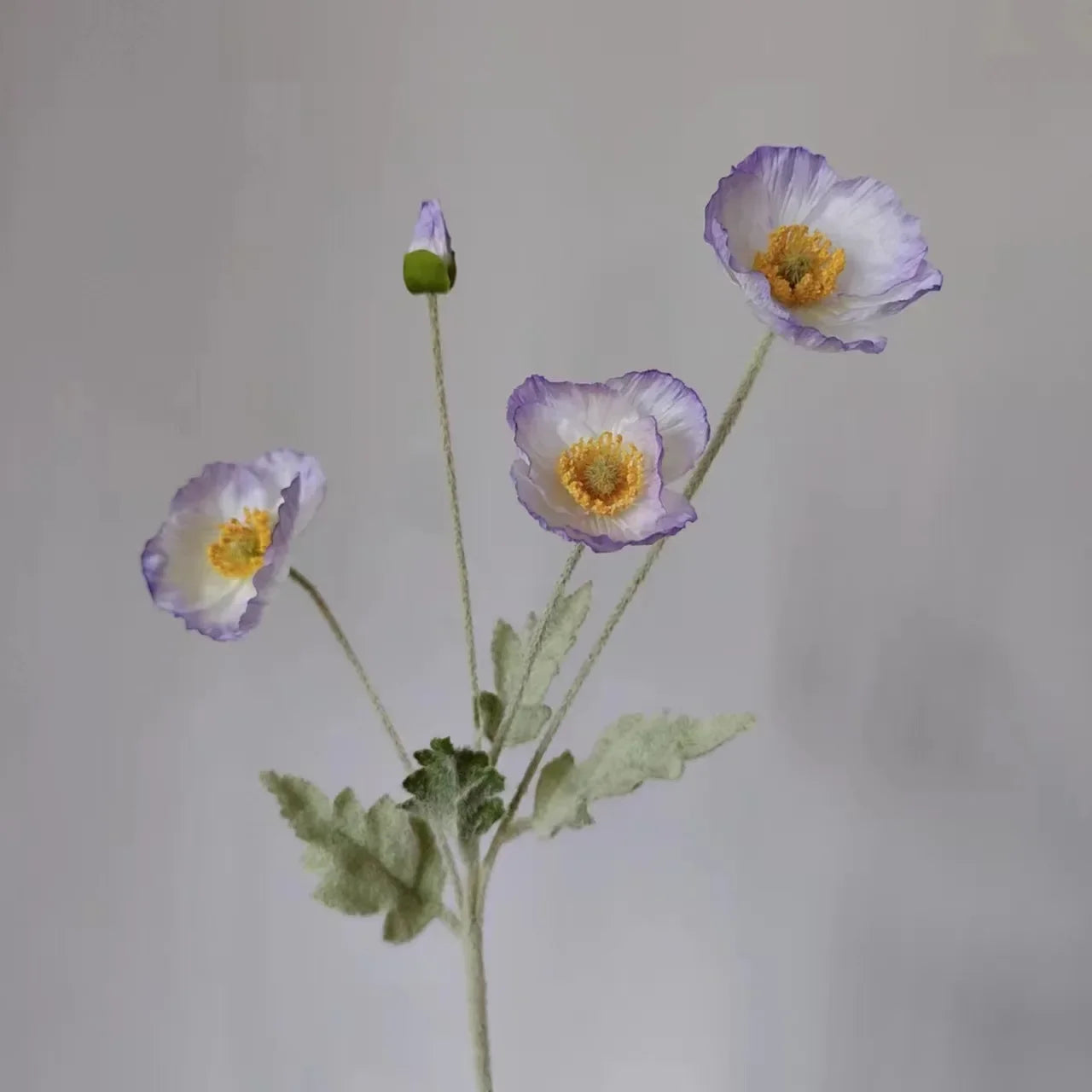 Silk Poppy Flowers (Long Stem) for Decor