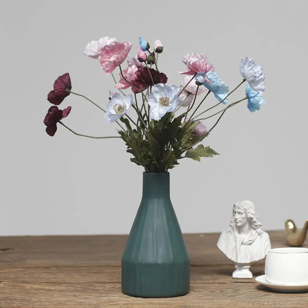 Silk Poppy Flowers (Long Stem) for Decor