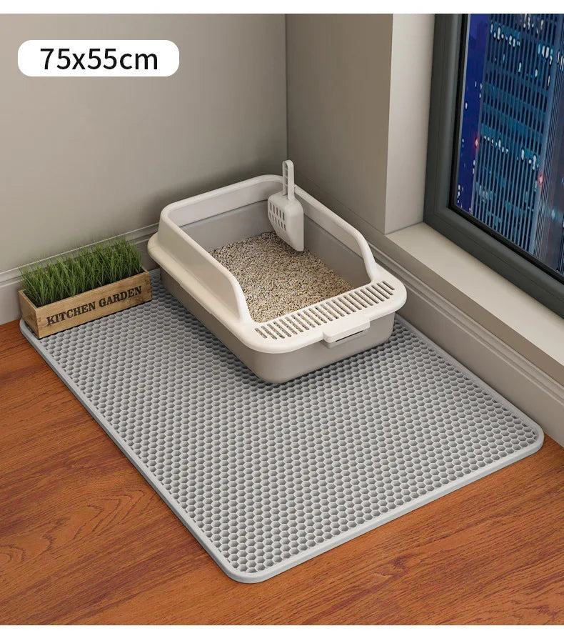 Double-Layer Cat Litter Mat