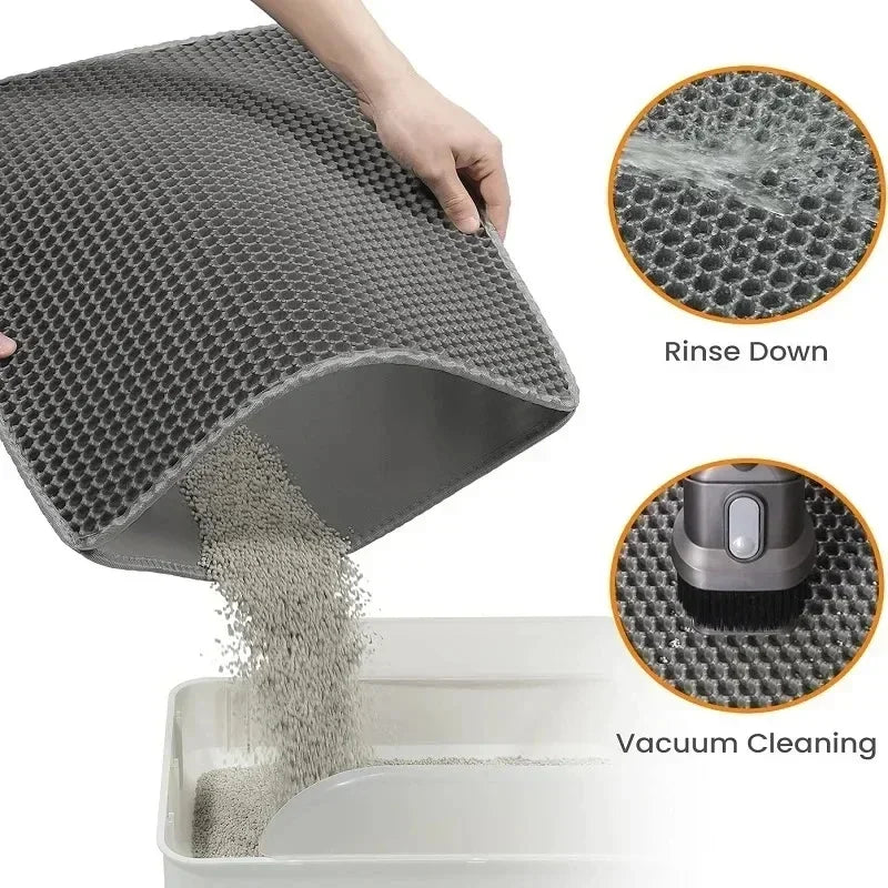 Double-Layer Cat Litter Mat
