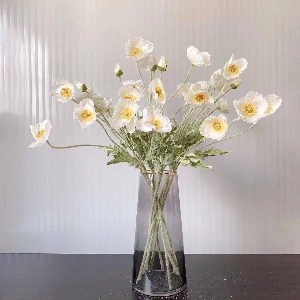 Silk Poppy Flowers (Long Stem) for Decor