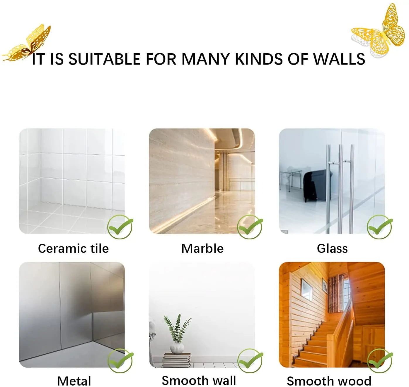 12Pcs 3D Luminous Butterfly Wall Stickers
