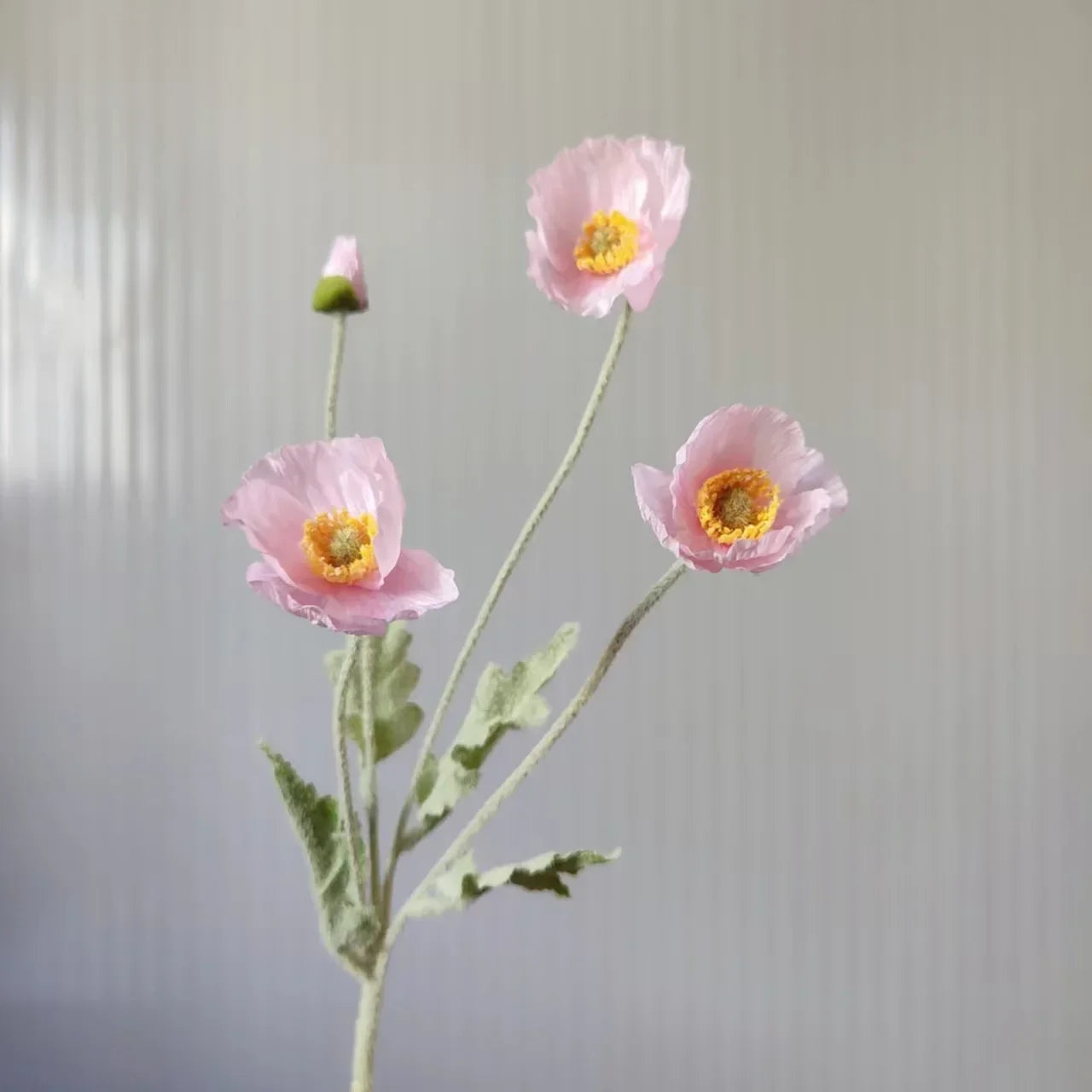 Silk Poppy Flowers (Long Stem) for Decor