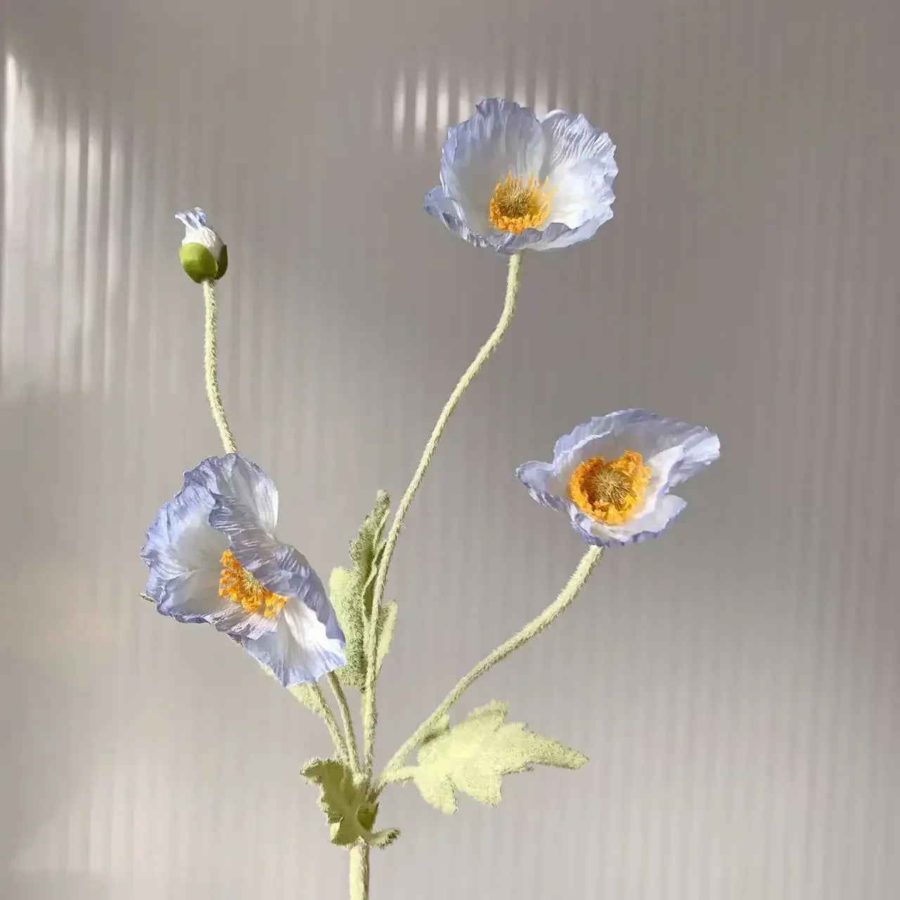 Silk Poppy Flowers (Long Stem) for Decor