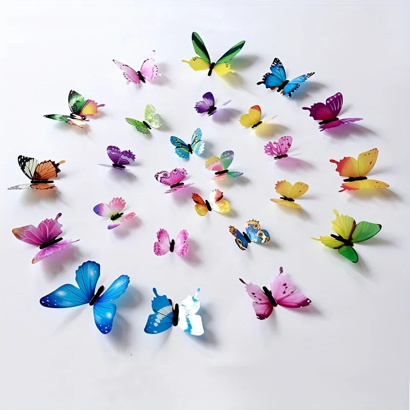 12Pcs 3D Luminous Butterfly Wall Stickers