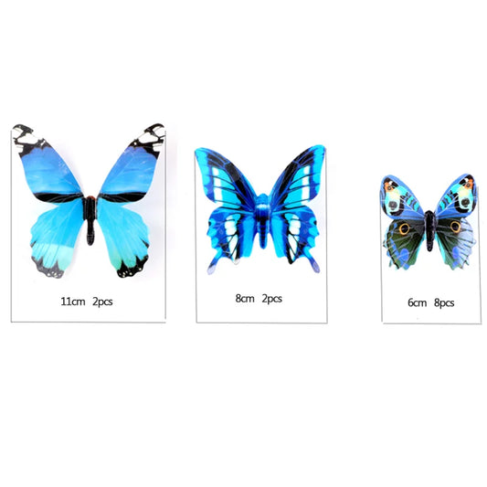 12Pcs 3D Luminous Butterfly Wall Stickers