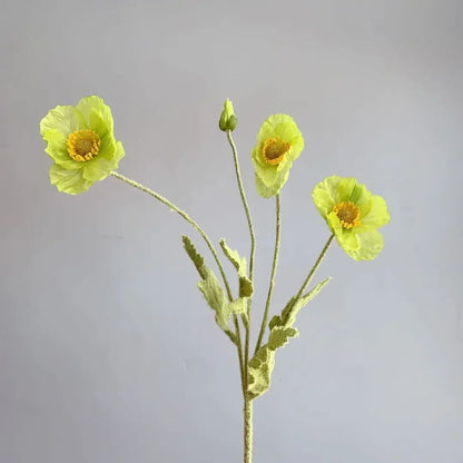 Silk Poppy Flowers (Long Stem) for Decor